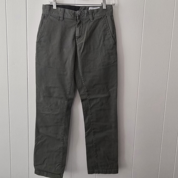 Volcom Men's Dark Olive Chinos - Picture 2 of 6